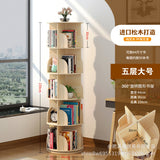 room inspo Solid Wood Rotating Bookshelf 360-Degree Bookcase Floor Simple Children's Picture Book Rack Household Living Room Small Storage Rack