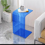 apartment decor inspiration Light Luxury Acrylic Side Table Sofa Small Side Table Simple Living Room Internet Celebrity Bay Window Coffee Table Nordic Bedroom Transparent Corner Table