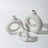 apartment decor inspiration Ceramic Vase Circle Vase Ins Decoration Creative Ceramic Crafts Living Room Vase Ceramic