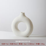 apartment decor inspiration Ceramic Vase Circle Vase Ins Decoration Creative Ceramic Crafts Living Room Vase Ceramic