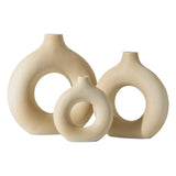 apartment decor inspiration Ceramic Vase Circle Vase Ins Decoration Creative Ceramic Crafts Living Room Vase Ceramic