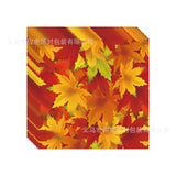 fall backgrounds Autumn Maple Leaf Party Paper Plate Disposable Paper Cup Tissue Tablecloth Pull up Party Holiday Tableware Birthday Decoration