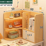 room inspo Shelf Desk Simple Student Dormitory Desk Corner Small Bookcase Desk Multi-Layer Desktop Storage Rack