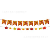 fall backgrounds Autumn Maple Leaf Party Paper Plate Disposable Paper Cup Tissue Tablecloth Pull up Party Holiday Tableware Birthday Decoration