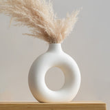 apartment decor inspiration Ceramic Vase Vase Ceramic Circle Vase Decoration Creative Ceramic Vase Suit Living Room Vase Ceramic