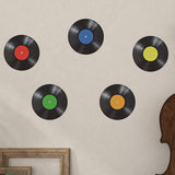 room ideas aesthetic Creative Music Record Bedroom Living Room Entrance Dormitory Decorative Wall Sticker Self-Adhesive