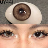Popxstar 1 Pair Color Contact Lenses for Eyes Korean Brown Natural Big Eye Lenses Gray Eye Contact Green Color Lens