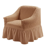Single Seater Sofa Seater Seersucker Slipcover with Skirt Universal Stretch Sofa Couch Slipcover Easy Fitted Furniture Protector