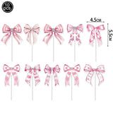 Popxstar  5pcs Bow Balloon Birthday Decorations Bow Tie Pink Balloon Bow Balloon Wedding Bride Shower Birthday Girl Decoration Bow Balloon