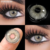 Popxstar  1 Pair Natural Color Contact Lenses for Eyes Brown Lenses Colorcont Korean Lens Yearly Beauty Gray Pupils Eye Contacts