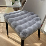 Faux Rabbit Chair Seat Cushion Arc-shaped Computer Chair Cushion Office Casual Dining Chair Cushion Mats Thickened