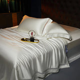 Popxstar  4/6Pcs Hollow Wide Edge Cooling Summer Quilt Soft Silky Lyocell Bamboo Fiber Thin Comforter With Bed Sheet Pillowcases