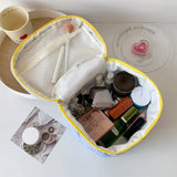 popxstar 3pcs/Set Plaid Cosmetic Bag Set Simple Style Large Capacity Portable Cosmetic Tools Storage Bag for Home Bathroom Toiletry Bag