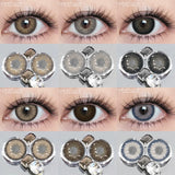 1 Pair Color Contact Lenses for Eyes Color Eye Lens Brown Eye Lenses  Gray Pupils Lens Yearly Black Contacts