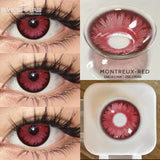 1pair Green and Red Anime Cosplay Colored Contact Lenses for Cosplayers: Daily, Party, and Eye Beauty Makeup Contacts