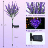 Solar Lavender Light Courtyard Light Suitable for Outdoor Garden Decoration Wind Swing Light Ground Insertion Lawn Light