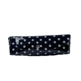 PVC Polka Dot Pencil Case Snap Button Closure Lightweight Storage Pouch Korean Style Durable Stationery Organizer Daily Use