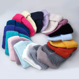 Popxstar new  Hot Selling Winter Hat Real Rabbit Fur Winter Hats For Women Fashion Warm Beanie Hats Solid Adult Cover Head Cap