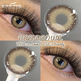 Myopia Lenses 2 Pcs Natural Color Contact Lense with Prescription Blue Gray Lenses Brown Eyes Contact Yearly Green Lens