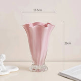 Vegetable glass vase transparent hydroponics dried flowers flower arrangement ornament desktop decoration living room home