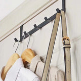 Popxstar Home Iron Door Behind 5 Hook, Metal Clothing And Hat Storage Rack, Suitable For Bathroom, Bedroom, Hanging Clothes, Hats, Coats