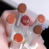 Popxstar Red Lip Tint Black White Tube Lipstick Light Watery Lip Glaze Soft Mist Lip Gloss Moisture Lipstick 1pcs Mirror Watery