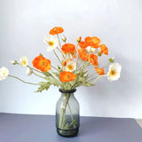 Popxstar spring decor Artificial Flowers Fake Poppy Silk Flowers Long Stem Housewarming Garden Table Wedding DIY Party Wedding Bridal Bouquet Decor