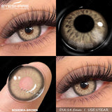 Natural Brown Eyes Lenses 2pcs Colored Contact Lenses for Eyes Blue Eye Contacts Gray Beauty Pupil Yearly Green Lenses