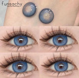 Popxstar  Natural Brown Contact Lense for Eyes Colorcon Blue Lenses Beautiful Gray Pupils Cosmetics Yearly Soft Eyes Contact Lens