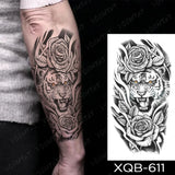 Popxstar Waterproof Temporary Tattoo Sticker Japanese Phoenix Flame Flash Tatto Feather Totem Body Art Arm Leg Waist Fake Tatoo Men Women