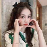 Popxstar Sweet Black Red Bow Small Hair Claw Clip Princess Velvet Bow Hair Clip Claw Clamp Headwear Girls Women Korean Hair Styling Tools