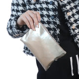 Popxstar PU Leather Zipper Storage Bag Multifunctional Outdoor Portable Coin Key Organizer Card Holder Silver Coin Purse Wallet Travel