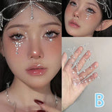 Popxstar New Diy Eyes Face Self Adhesive Makeup Temporary Tattoo Beauty Diamonds Jewels Stickers Festival Body Art Decor Nail Diamond