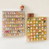Storage Box 8 Layers Large Space Display Cabinet Hanging Wall Mounted Acrylic Transparent Lid Dolls Showing Box