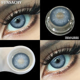 Popxstar  1 Pair Fashion Color Contact Lenses for Eyes Korean Brown Natural Soft Lenses Beautiful Cosmetic Gray Pupils Blue Lens
