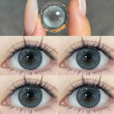 1 Pair Hot Sale Korean Color Contact Lenses Blue Graduated Lens Soft Purple Big Beauty Pupil Degrees 0~-8.00 Myopia