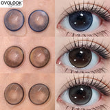 1Pair Real Color Eye Lenses Myopia Pink Blue Contact Lenses Eye Color Lenses Makeup Pupils Graduate Lenses Fast Shipping