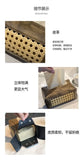 Popxstar Vine Woven Tissue Box Aesthetic Tissue Case Living Room Coffee Table Napkin Holder Antique Wood Grain Tissue Box Holder