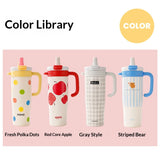 Cute and Energetic Ice Cup High Appearance Level for Girls Large-capacity Car Water Cup Portable Giant Straw Insulated Cup