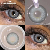 Popxstar Colored Contact Lenses for Eyes 1Pair/2Pcs Yearly Natural Blue Lenses Cosmetic Soft Beautyful Pupils Gray Eye Contacts