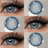 Popxstar  2pcs Colorcon Contact Lenses Gray Pupils for Eyes Fashion Color Contact Lenses Eye Makeup Beauty Cosmetics Blue Lenses