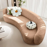 Stretch Shaped Sofa Protector for Living Room Semi-Circular Curved Couch Cover Soft Leaves Sectional Jacquard Sofa Slipcover