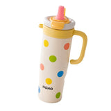 Cute and Energetic Ice Cup High Appearance Level for Girls Large-capacity Car Water Cup Portable Giant Straw Insulated Cup