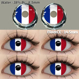 Popxstar 1 Pair Colored Contact Lenses Cosplay Colorful Contact Blue Eyes Contact Anime Red Lenses Halloween white Lenses