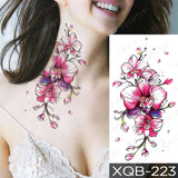 Popxstar  Wholesale Waterproof Temporary Tattoo Sticker Flash Tattoos Lip Print Butterfly Flowers Body Art Arm Fake Sleeve Tatoo