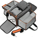 Cat/Dogs Bag Foldable Large Capacity Cat Outdoor Car Expansion Portable Pet Handbag Breathable Diagonal Cross Bag Hiking Camping