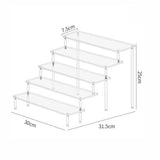 Popxstar  Acrylic Risers for Display 2-5 Tier Acrylic Display Stand Perfume ,Clear Cupcake Stand Holder for Figures Dessert Doll Shelves