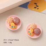 Popxstar 10/100pcs Resin Accessories Miniatures Breakfast Series DIY Dollhouse Handmade Hairpin Phone Case Buckle Materials Home Decor