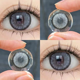 Popxstar  1Pair Soft Contact Lenses Grey Lenses Blue Eye Diameter 14.5mm  14.2mm 14.0mm Grey Lens Myopia Degree Beautiful Pupil