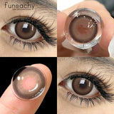 Popxstar  Color Contact Lenses for Eyes 1 Pair Gray Fashion Cosmetic Lenses Green Pupils Gray Natural Eye Contacts Women Eye Lens
